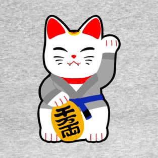 Jiu jitsu maneki neko bjj blue belt T-Shirt